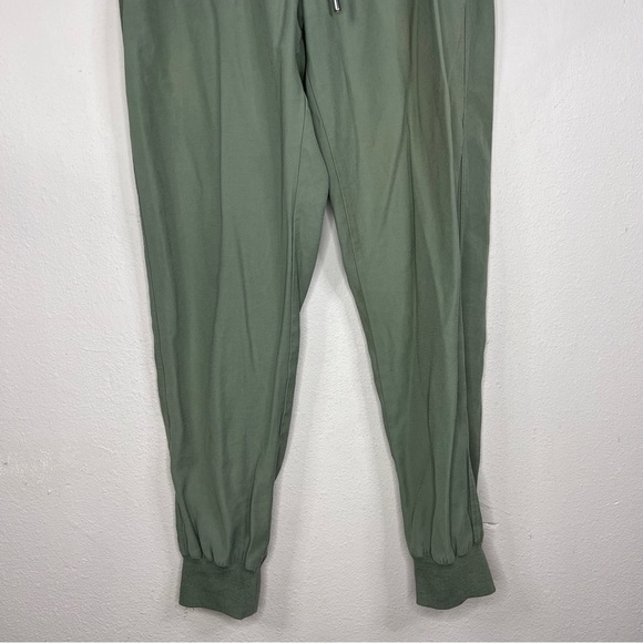 Medium Alya Green Jogger Pants Pull On Olive Military Pockets - Picture 2 of 10